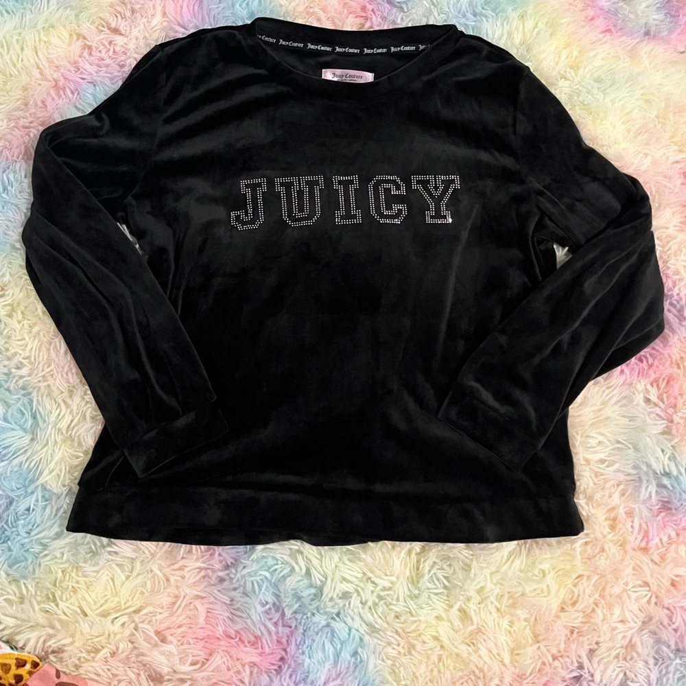 Juicy Couture Black Velour PJ set